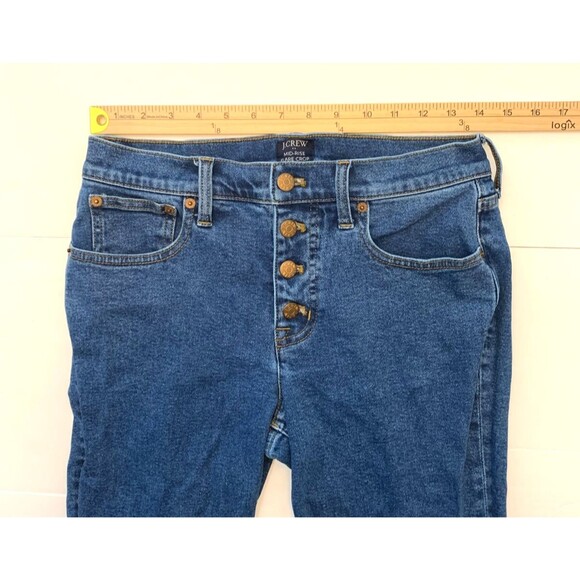 J Crew Jeans Womens 27 Mid Rise Flare Crop Button Fly Preppy Ankle Denim - Picture 5 of 10